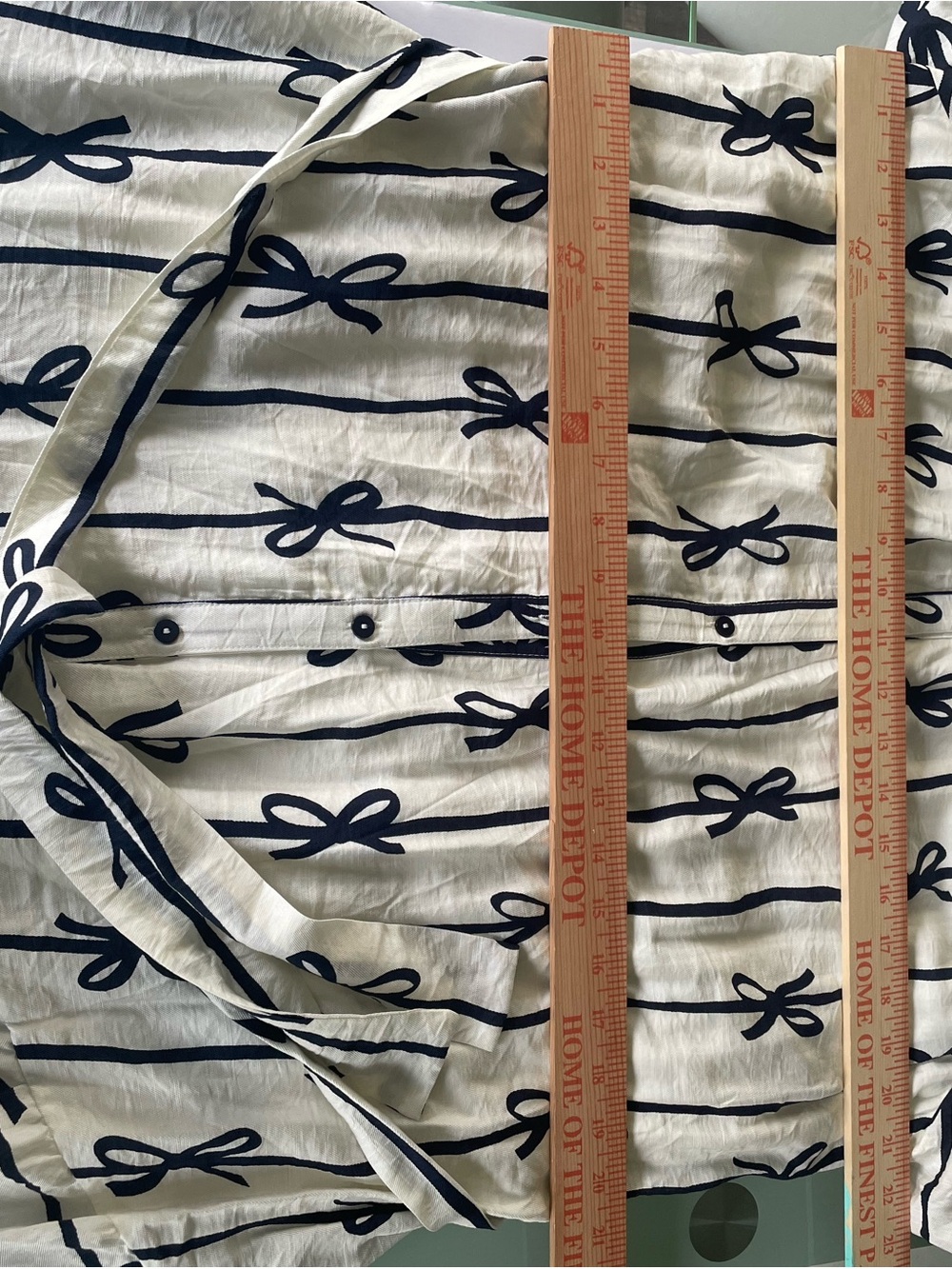 Umgee Off-White Mini Dress with Navy Bow Stripe Curvy Plus Size XL - Picture 10 of 10